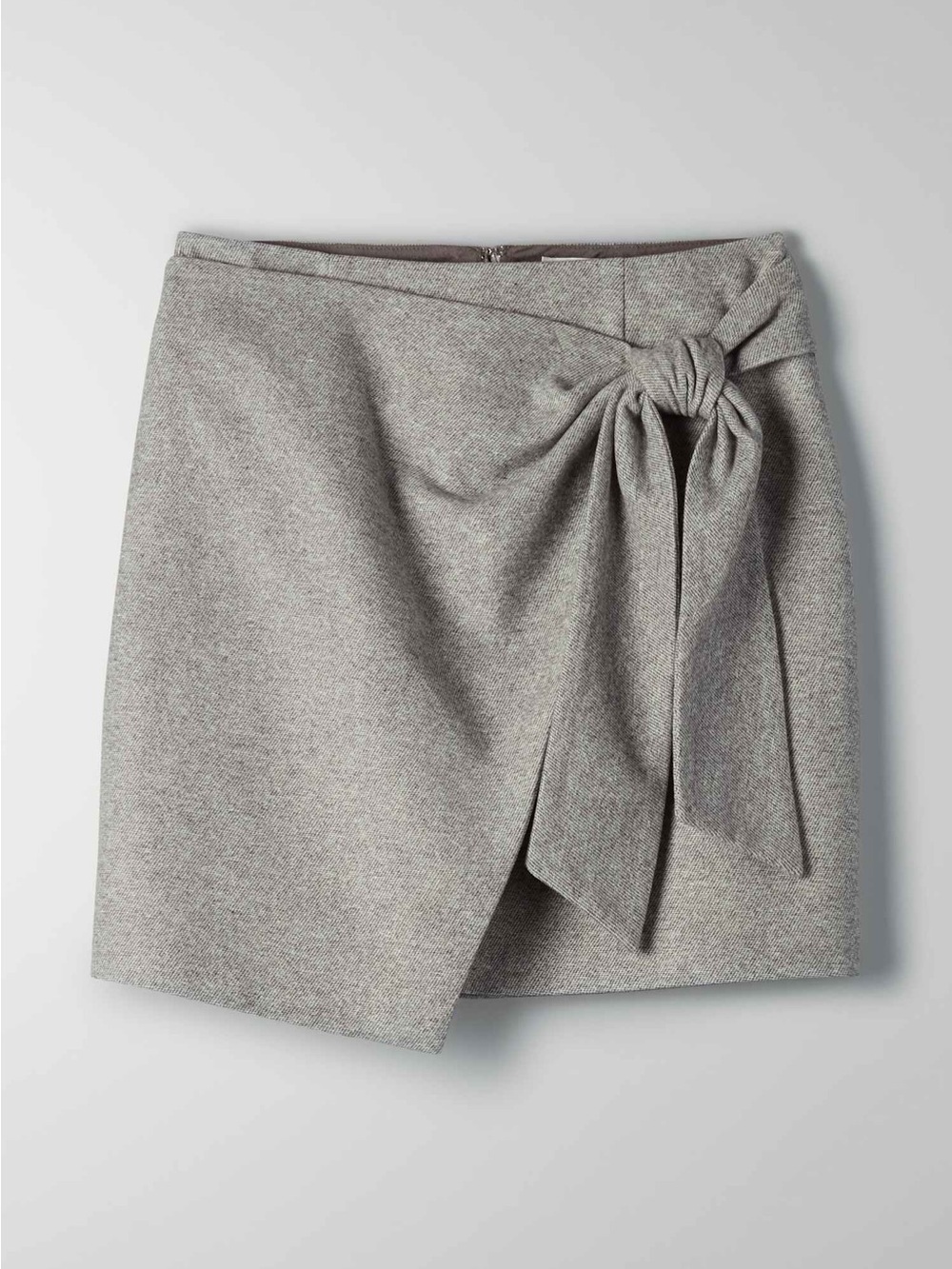 Wilfred Gray Wrap-Front Mini Skirt size 8